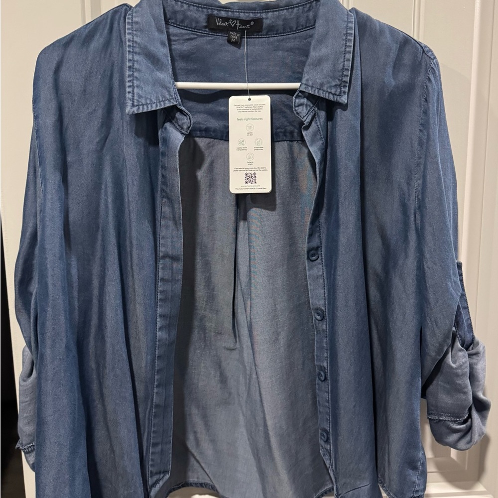 Velvet Heart Chambray Button-Up Shirt